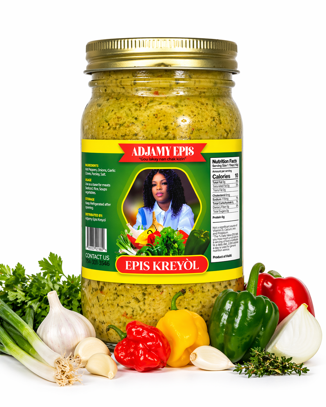 Adjamy Haitian Epis (All Natural Green Seasoning)